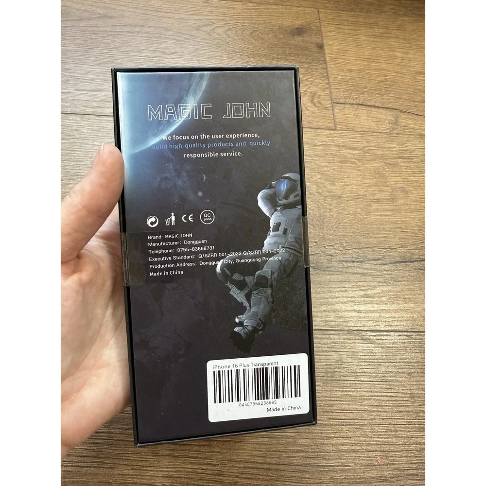 MAGIC JOHN for‎ iPhone 16 Plus Transparent Case